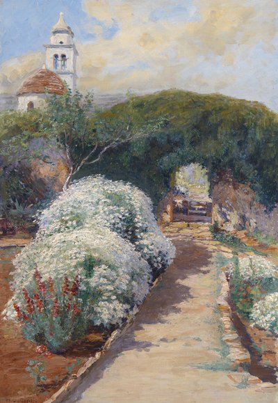 Giardino del monastero in fiore a Novi Vinodolski da Menci Clement Crnčić